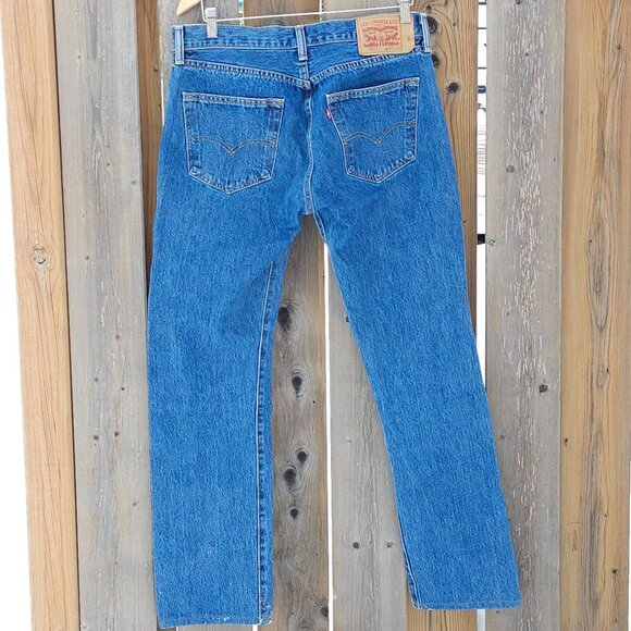 Levi's 501 Denim Jeans Mens 32 x 34 Button Fly - Picture 9 of 10